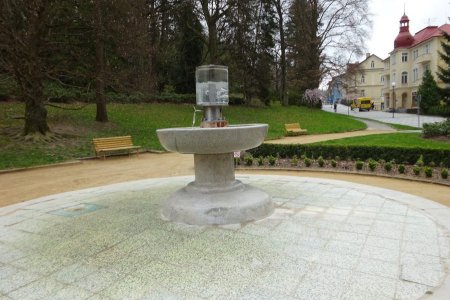 Pramen Dr. Šťastného po rekonstrukci. Foto: Lázně Luhačovice