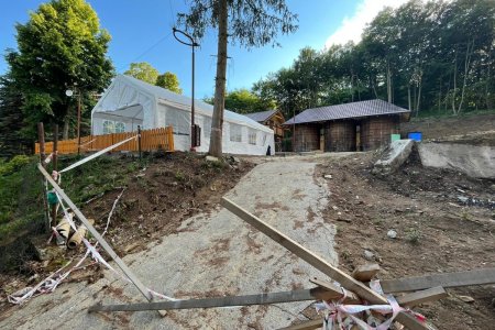 Současný stav místa, kde dřív stála Slovácká búda. Foto: Město Luhačovice